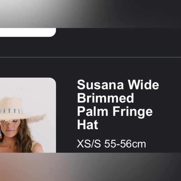 NWOT SUNSHINE TIENDA SUSANA WIDE BRIMMED PALM FRINGE HAT XS/S main image 7